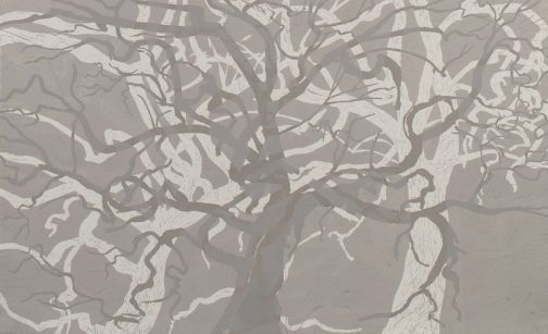 The tree in changing light No. 51a __ Linocut