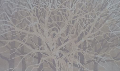 The tree in changing light No. 52 __ Linocut & woodblock